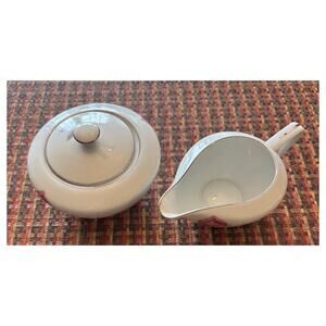 Vintage UCAGCO Dianne Fine China Sugar Bowl & Creamer Rose Gold Trim Set C. 1970